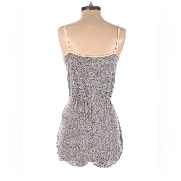 Out From Under x Urban Outfitters Grey Surplice Mini Romper Medium - Picture 4 of 10